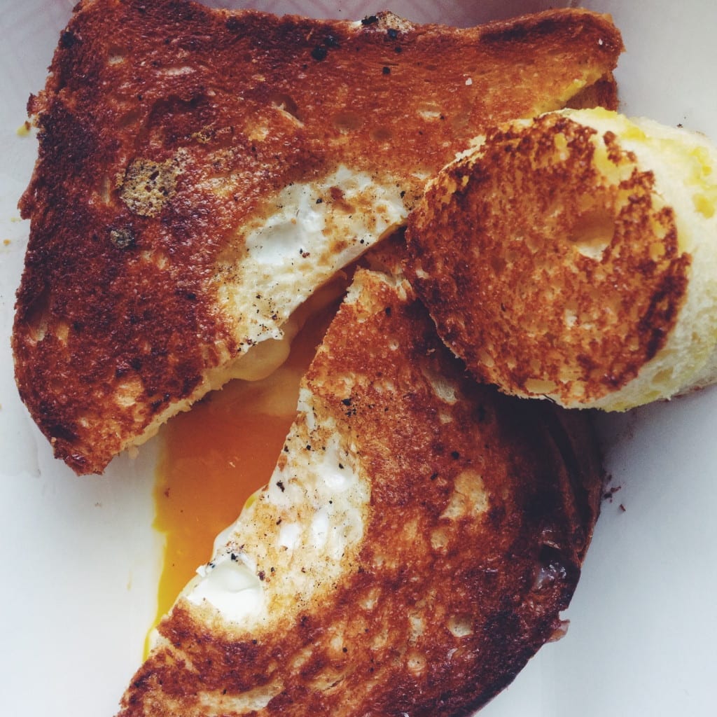 Hole-in-One Style Grilled Cheese