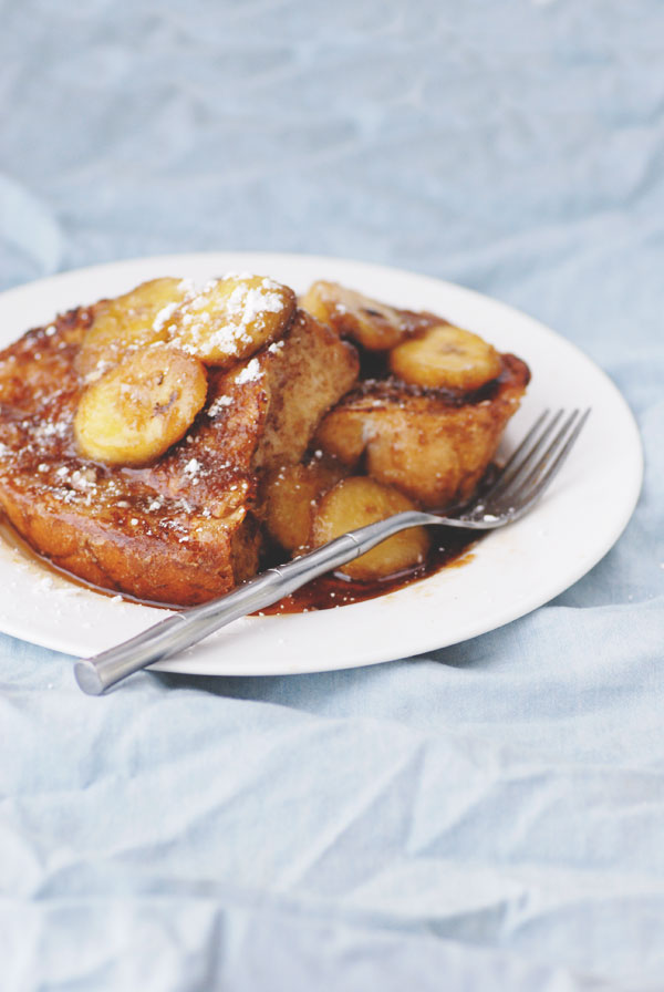 French Toast with Caramelized Bananas and Sea Salt