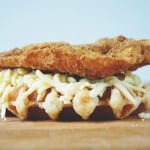 Fried chicken and waffle grilled cheese by Grilled Cheese Social