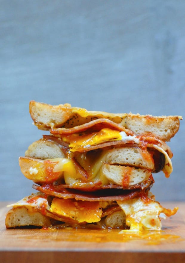 The Mom Please - Pork Roll, Egg + Bagel Grilled Cheese - Grilled Cheese ...
