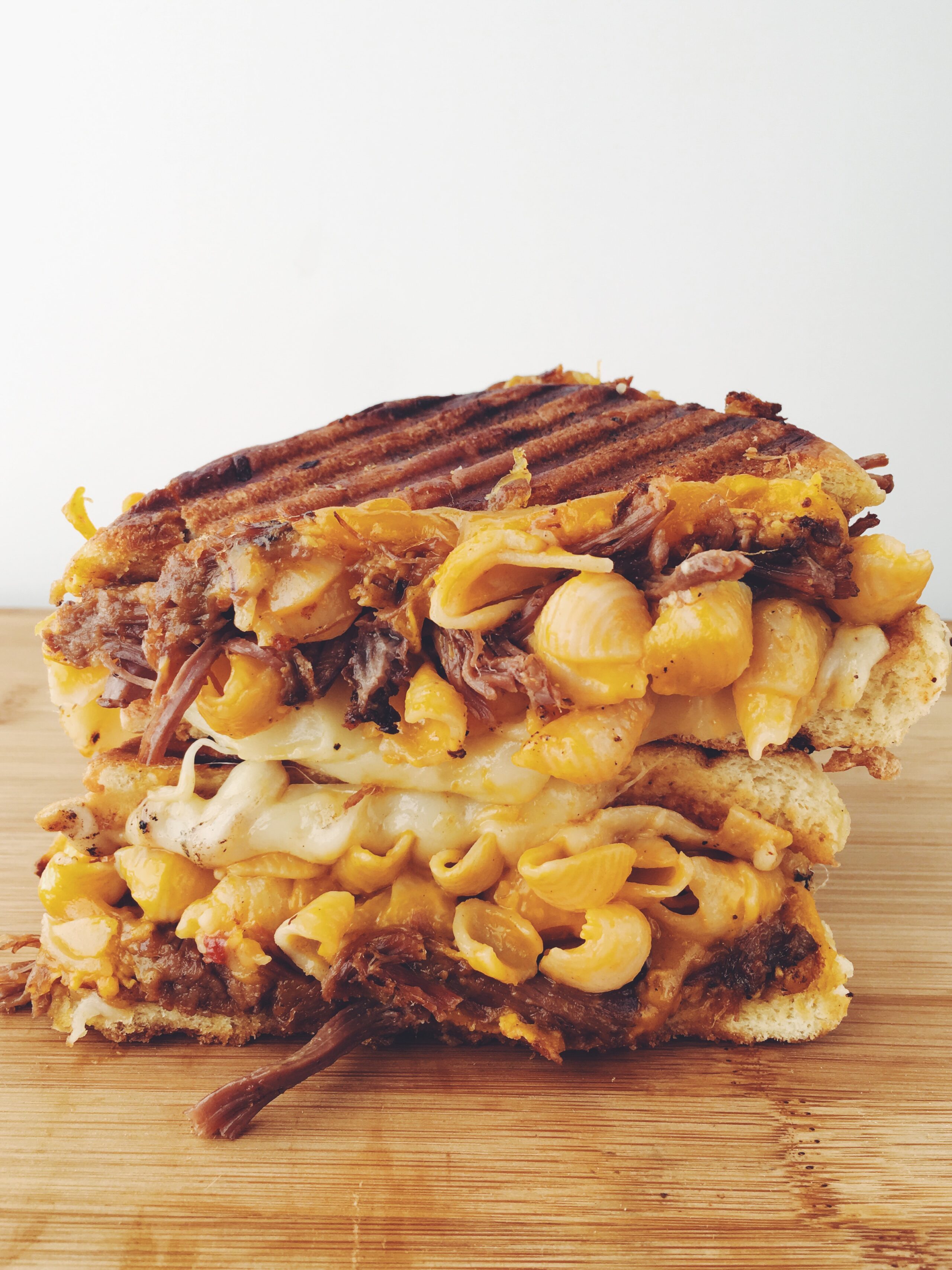 Grilled Macaroni + Cheese Sandwich with Braised Short Ribs - The Heart ...