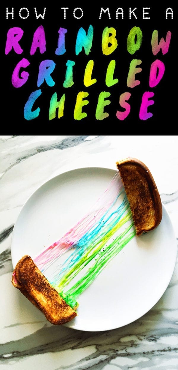 how to make a rainbow grilled cheese social