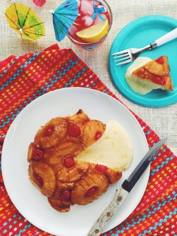 Pineapple Upside-Down Baked Brie - the perfect retro tiki appetizer full of delicious cheese!