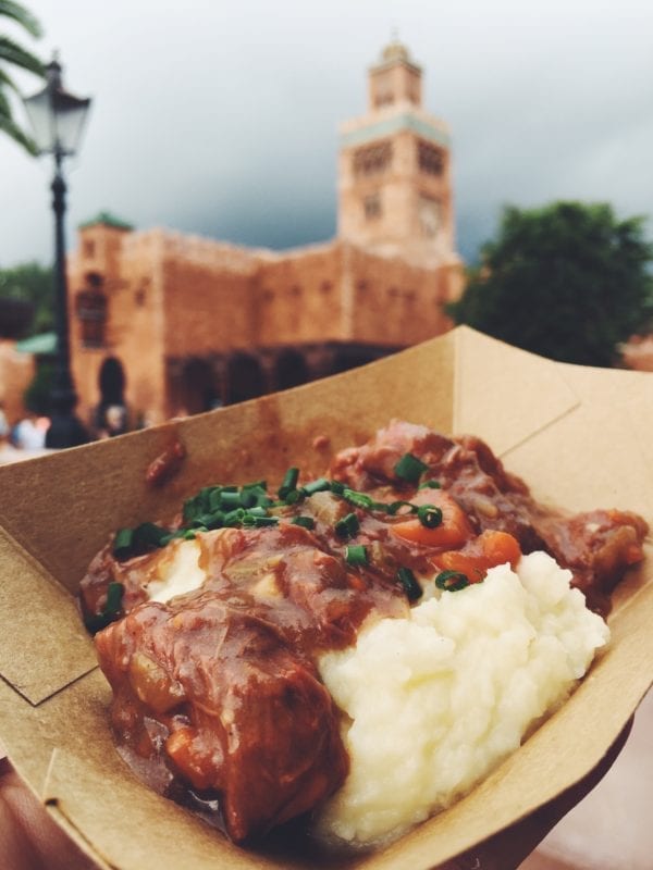 Epcot's 2016 Food and Wine Festival Best Cheese Dish 5 Beef Bourguignon Gouda Potatoes