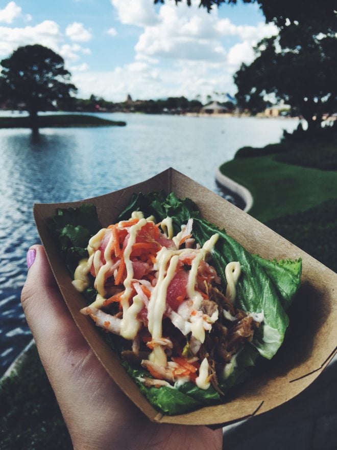 Epcot's 2016 Food and Wine Festival Best Dish 9 Pork Lettuce Wrap Korea