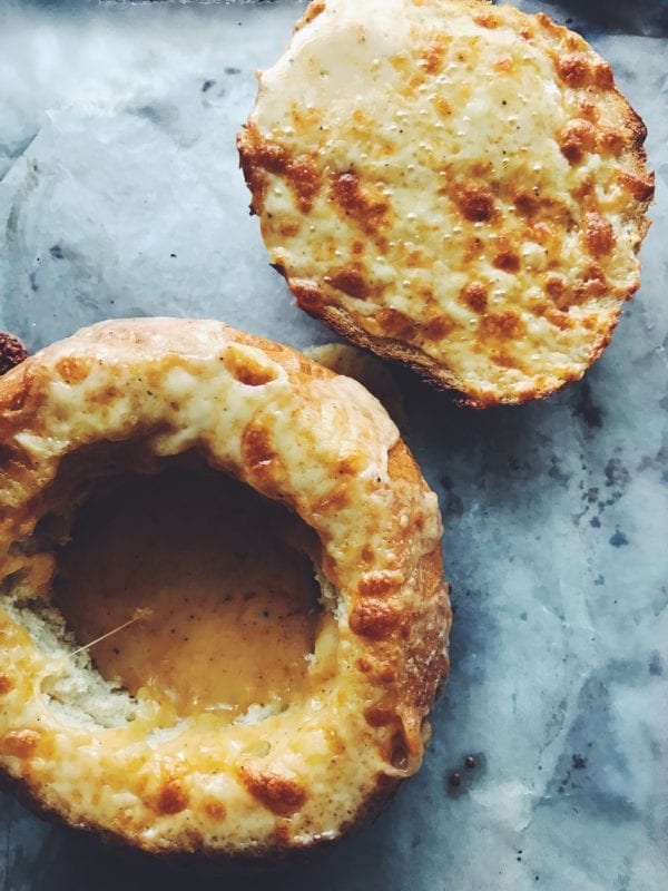 Honey Sriracha Grilled Cheese Bread Bowl