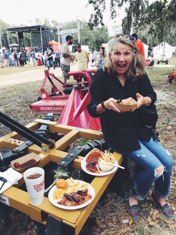 Sheila Smith New Smyrna Beach, FL enjoying Sonnys Smokin Showdown