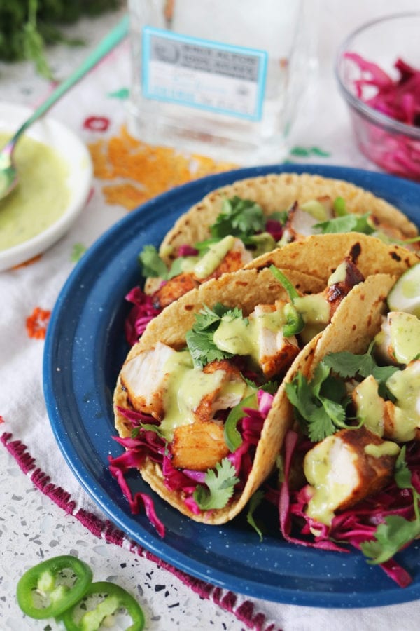 Coconut Tequila Fish Tacos