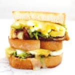 brussels sprouts, candied bacon + egg grilled cheese by grilled cheese social!