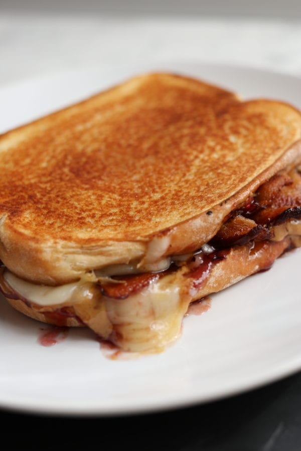 Peanut Butter Jelly And Bacon Grilled Cheese Sandwich So Fun And