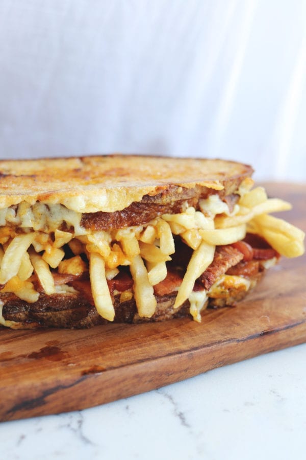 Loaded French Fry Grilled Cheese Sandwich Recipe