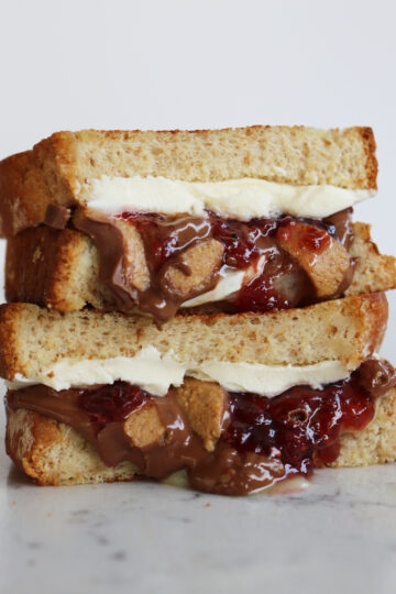 chocolate peanut butter grilled cheese