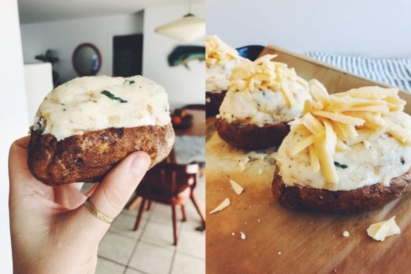 twice baked stuffed potatoes with smoked gouda