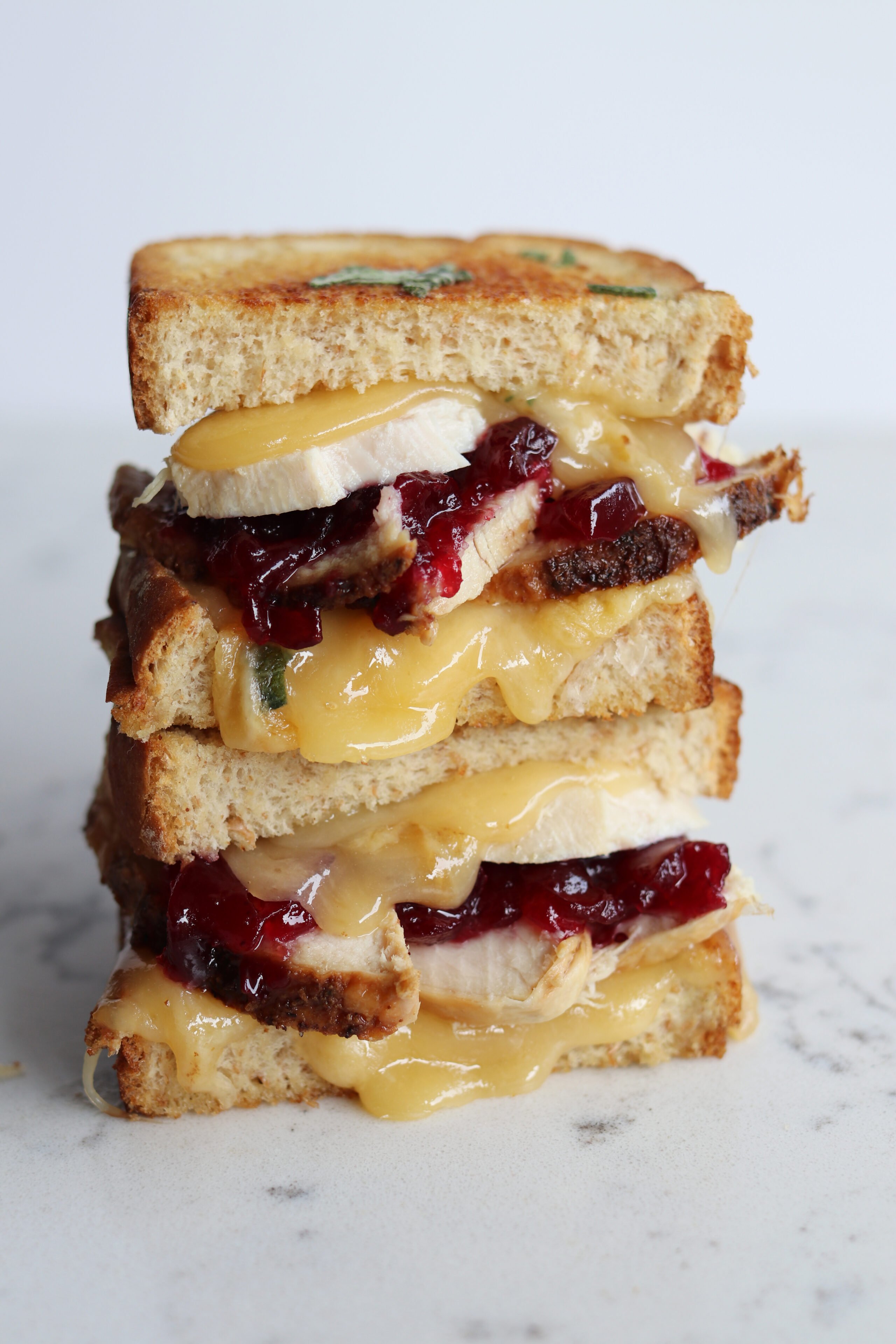 thanksgiving leftovers grilled cheese