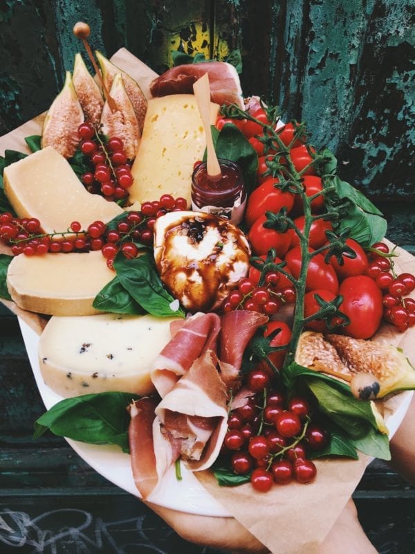 cheese plate made with campo di fiori goods rome