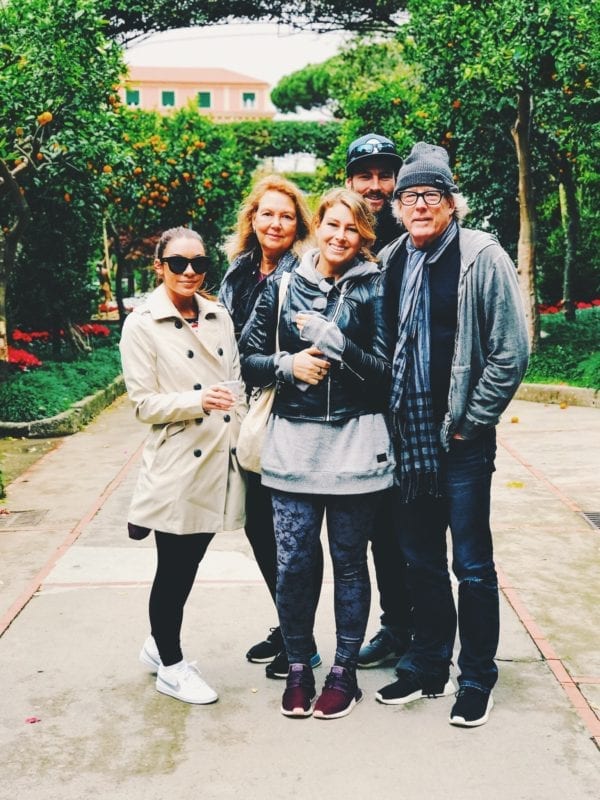 MacKenzie SMith and family in Sorrento Italy