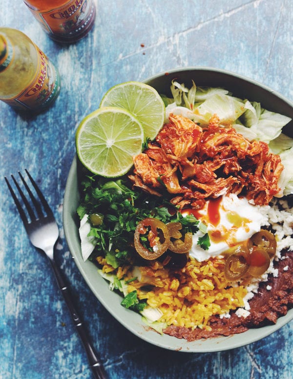 chicken tinga taco salad