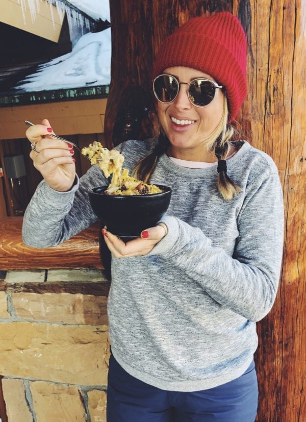 MacKenzie Smith Eating in Deer Valley Utah