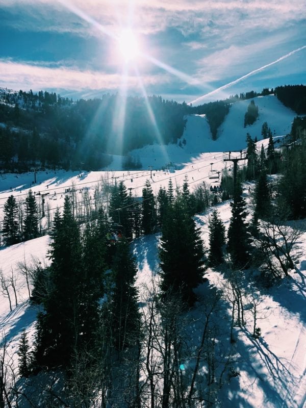 A picture from the ski lifts in Deer Valley, Utah