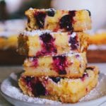 stacked blueberry lemon ricotta bar