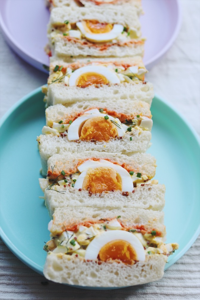 konbi inspired egg salad sandwich