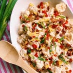 southern potato salad with bacon and pimento chee