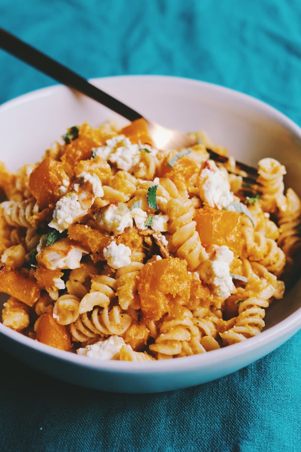 Baked Feta and Butternut Squash Pasta with Sage - Grilled Cheese Social
