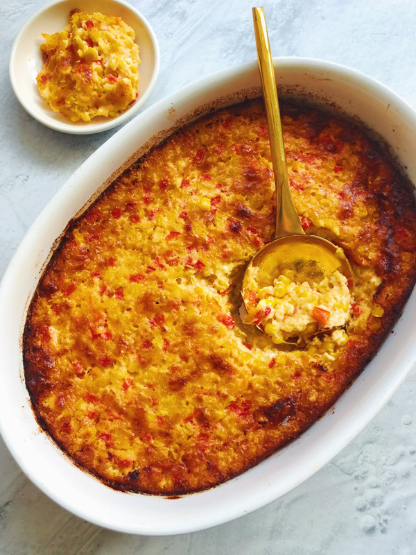 Grandmas Corn Pudding with Pimento Cheese - Grilled Cheese Social