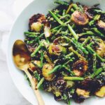 roasted brussel sprouts and asparagus