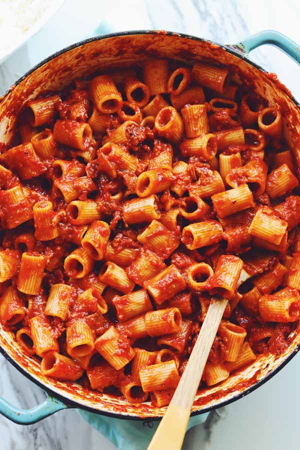 Rigatoni All Amatriciana - Grilled Cheese Social