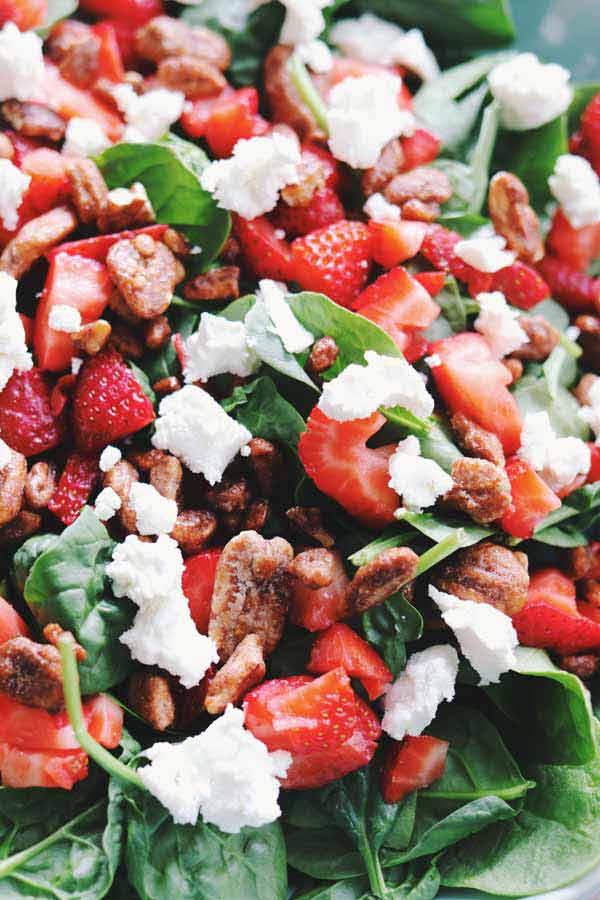 strawberry goat cheese salad - Grilled Cheese Social