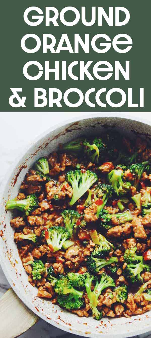 This ground orange chicken and broccoli recipe is the perfect quick and easy answer to a takeout meal at home. Best of all it takes less than 20 minutes to make and uses only 1 pot so prep and cleanup are both a breeze!