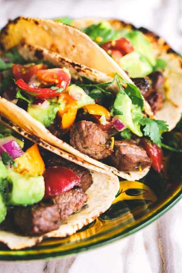 carne asada street tacos