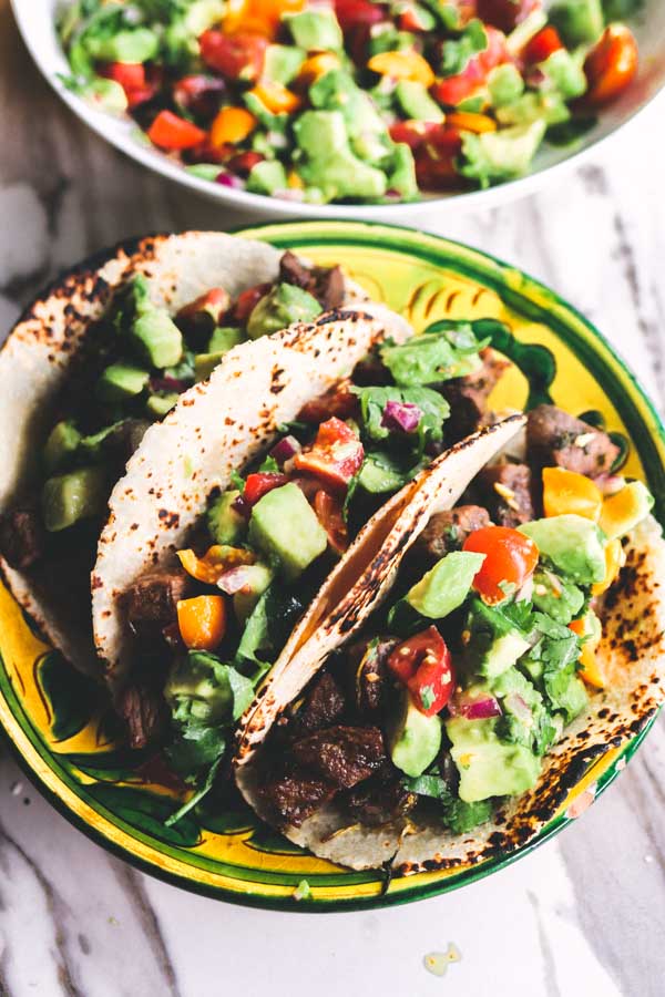 carne asada street tacos