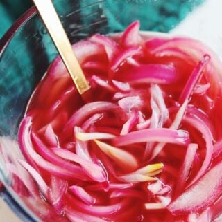 pink pickled onions