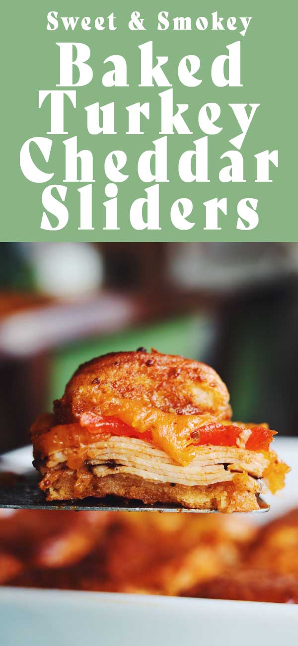These sweet and spicy smoked turkey and cheese sliders will literally make your life better! They’re made in under 30 minutes using deli style smoked turkey breast, smoked cheddar, cherry peppers and a sweet and smokey brown sugar chili glaze that’s baked onto fluffy Hawaiian buns! If you like my funeral sandwiches recipe that's viral on pinterest, you will LOVE these!