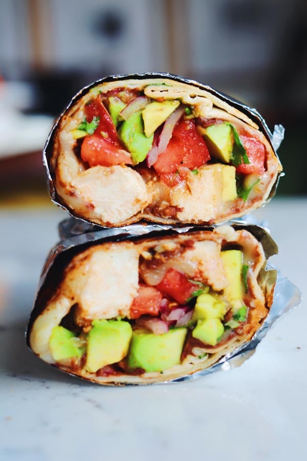 grilled chicken burrito