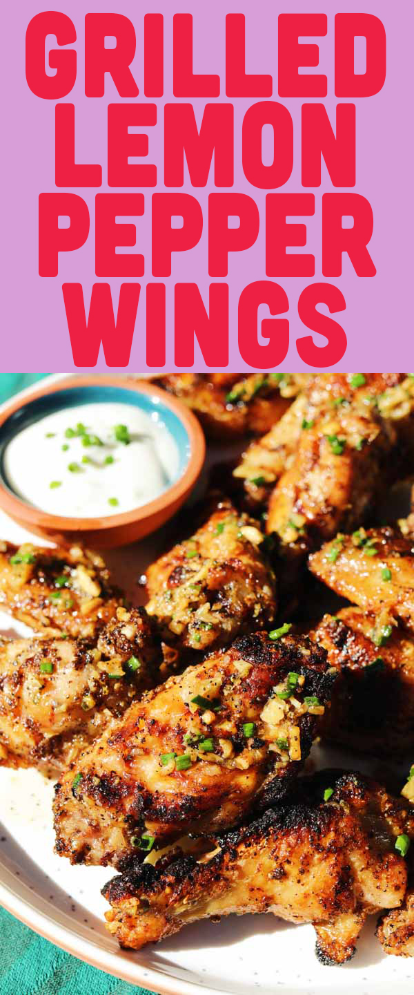These grilled lemon pepper wings are the only wing recipe you'll need! They’re crispy, tender, and packed full of buttery, lemon pepper goodness! What sets these apart is the lemon garlic butter that the wings are tossed in! It adds so much flavor and richness and sticks to the wings like honey!