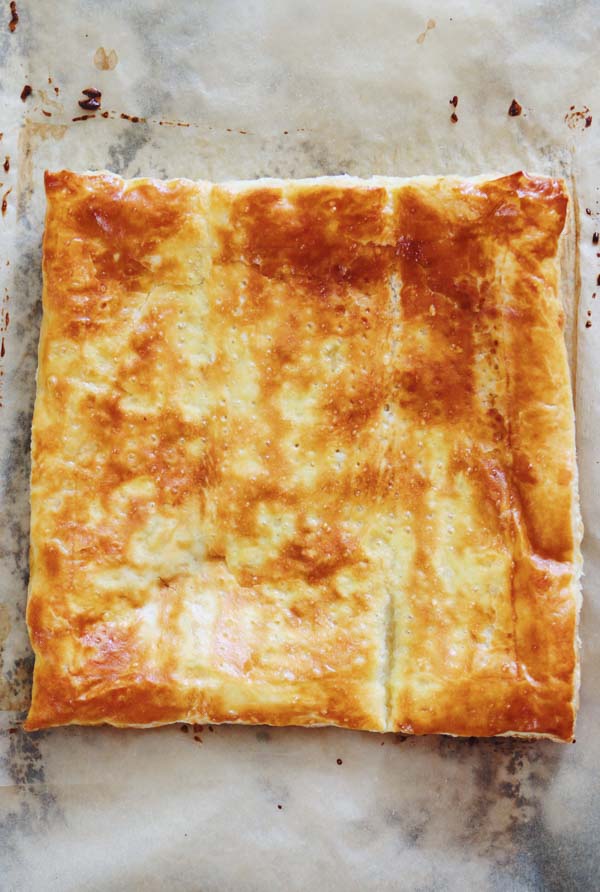 puff pastry with egg milk wash