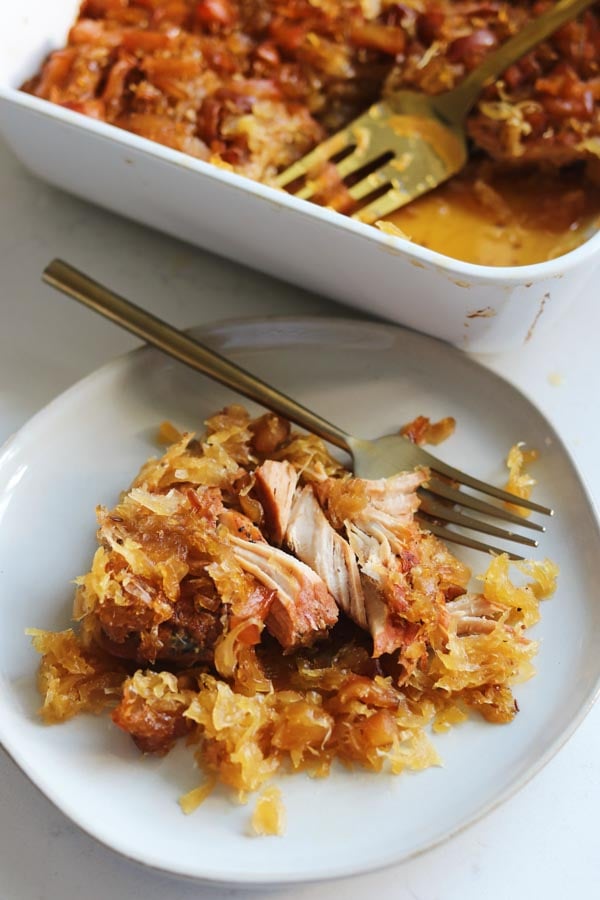 Sweet & Sauerkraut Pork with Apples