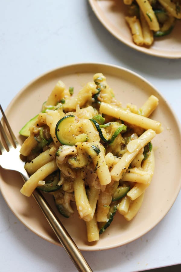 caramelized zucchini pasta