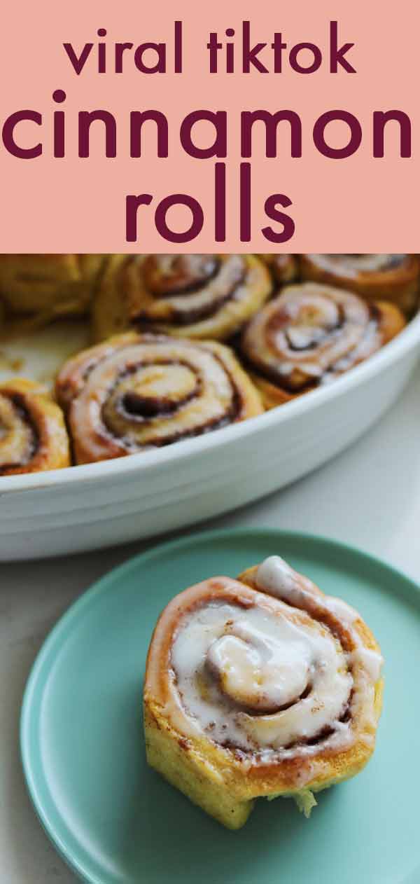 This viral tiktok cinnamon roll hack uses heavy cream to make the buns light, fluffy and moist. They taste JUST like cinna-bun especially if you use the ones by Pillsbury. Once you try this hack, you will never make them any other way ever again!