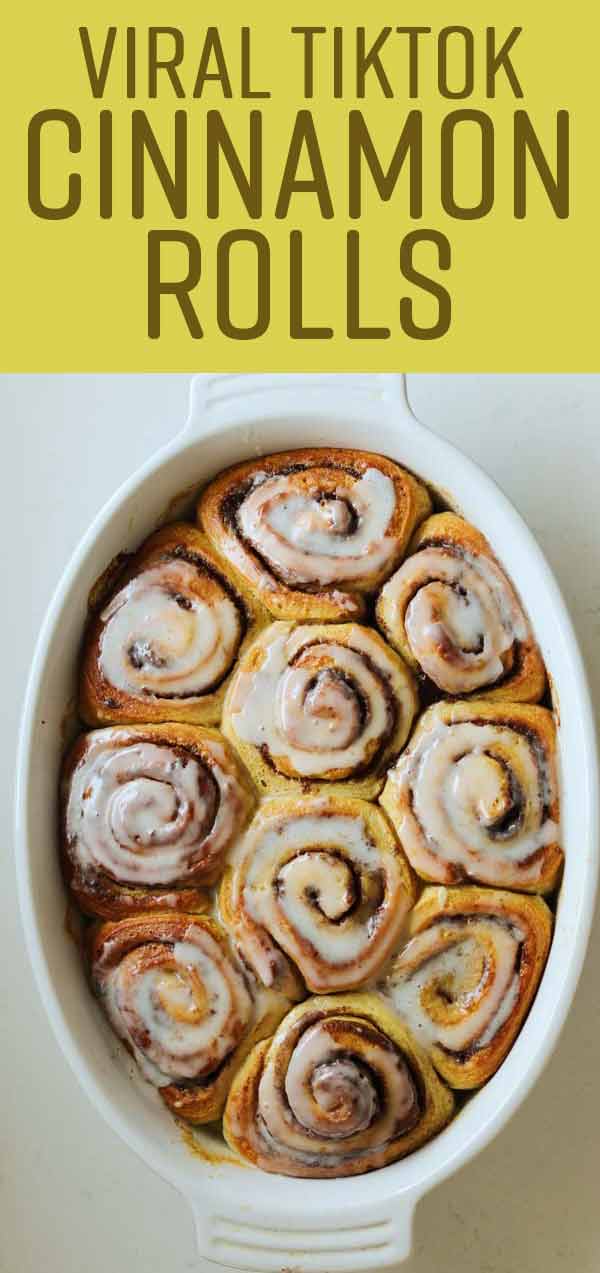 This viral tiktok cinnamon roll hack uses heavy cream to make the buns light, fluffy and moist. They taste JUST like cinna-bun especially if you use the ones by Pillsbury. Once you try this hack, you will never make them any other way ever again!