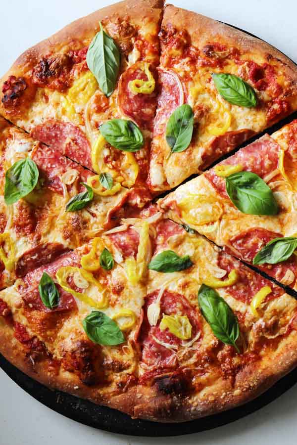 Salami Pizza - According to delicious Italian recipe