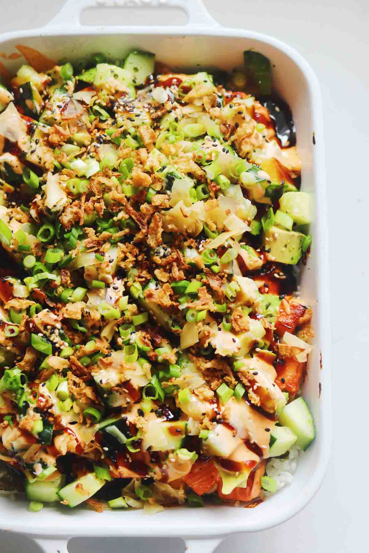 Sweet Chili Salmon Sushi Bake Grilled Cheese Social