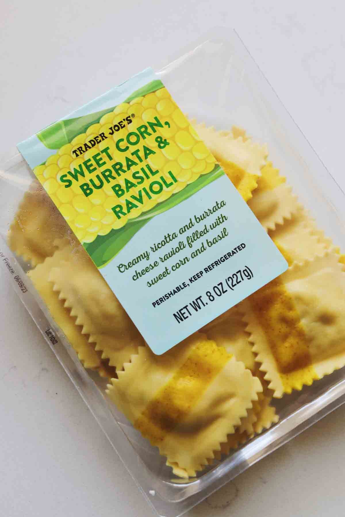 Trader Joe's Sweet Corn Burrata Ravioli Grilled Cheese Social