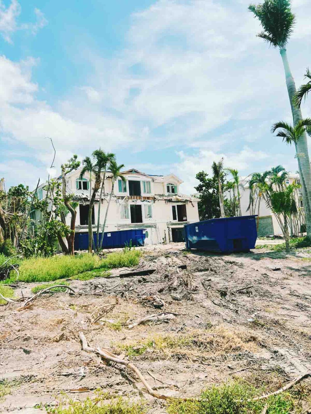 destroyed home on sanibel captiva after hurricane ian.