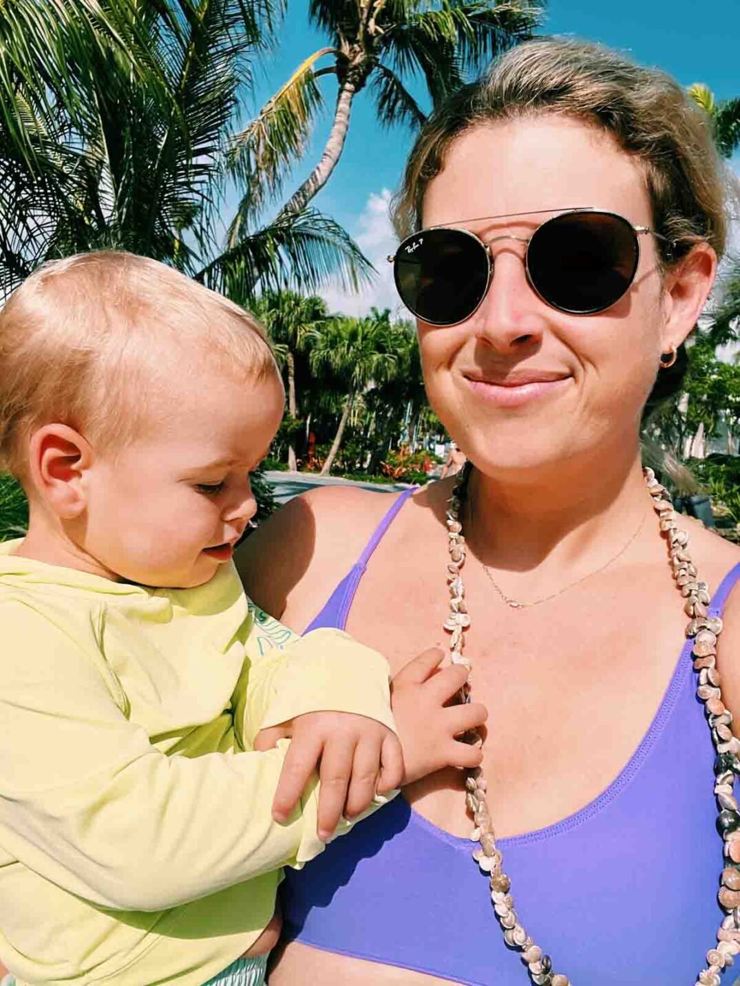 mackenzei smith and her son jett johnston on andy rosse street captiva island. 