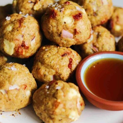 Baked Chicken Pesto Meatballs - Grilled Cheese Social