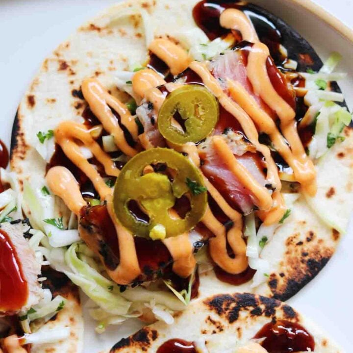 Sesame Crusted Ahi Tuna Tacos with Sesame Slaw Grilled Cheese Social